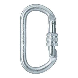 SKYLOTEC Karabiner,oval,m. Schraub sich.,Stahl,EN 362, 22 kN