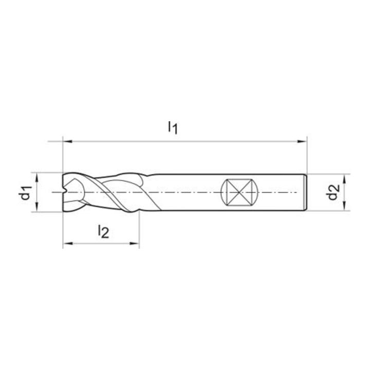 SL-Schaftfräser 6527L VHM 10mm Z 2 W Gühring