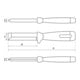 SNA Ciseau à bois Multi 4 x 25 x 100 mm 58-61 HRC lame arrondie