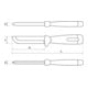 SNA Ciseau à bois Multi 4 x 25 x 100 mm 58-61 HRC lame arrondie