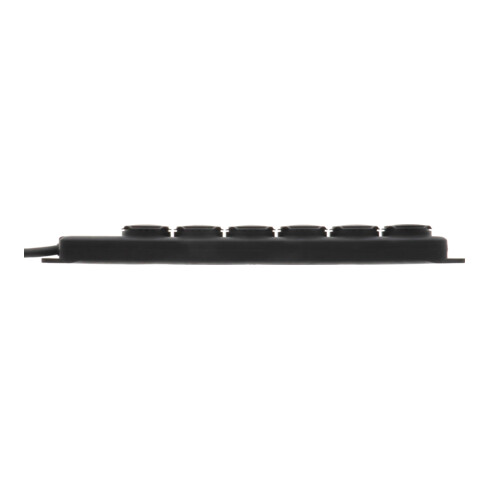 Socle multiprises IP44 6 prises noir 2m H07RN-F 3G1,5