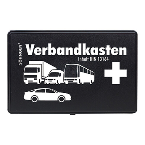 Söhngen Verbandkasten f.Kfz DIN13164:2014-01 a. Kunststoff 260x160x80ca.mm hochschlagzäh