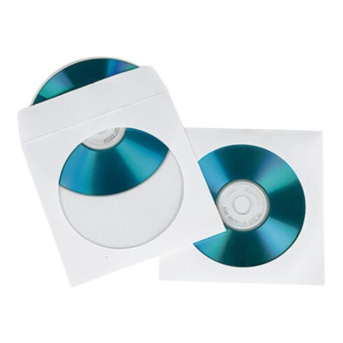 Soennecken CD/DVD Hülle 03750 mF Papier weiß 100 St./Pack.