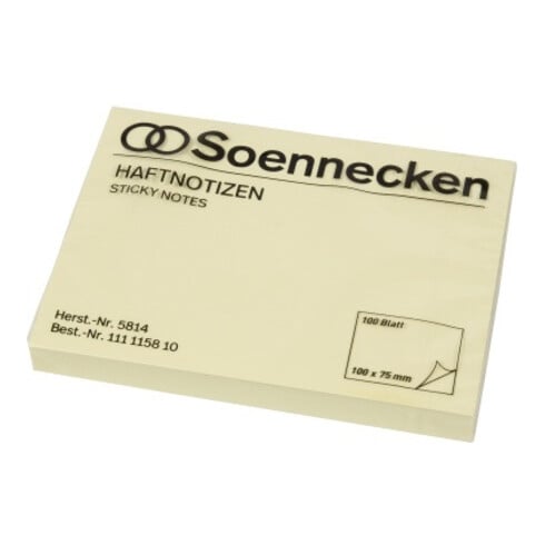 Soennecken Haftnotiz 5814 102x76mm 100Blatt gelb