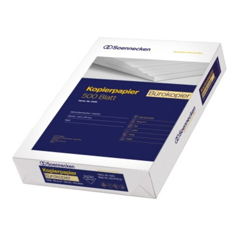 Soennecken Kopierpapier Bürokopier 5100 DIN A4 80g weiß 500 Bl./Pack.