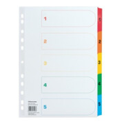 Soennecken Register 1578 DIN A4 1-5 volle Höhe Karton farbig