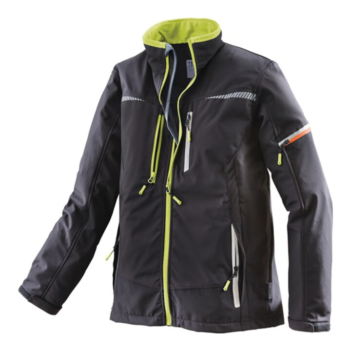 Softshelljacke Terrax Workwear Gr.XXL schwarz/limette TERRAX