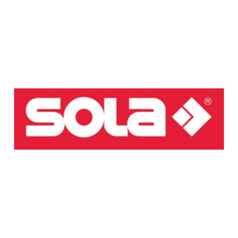 Sola Niveau à bulle L.20cm avec bande magnétique 3 fioles Mesure 45°