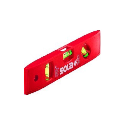 Sola Wasserwaage L.20cm Ku. Magnetstreifen 3Libellen 45GradMessungen