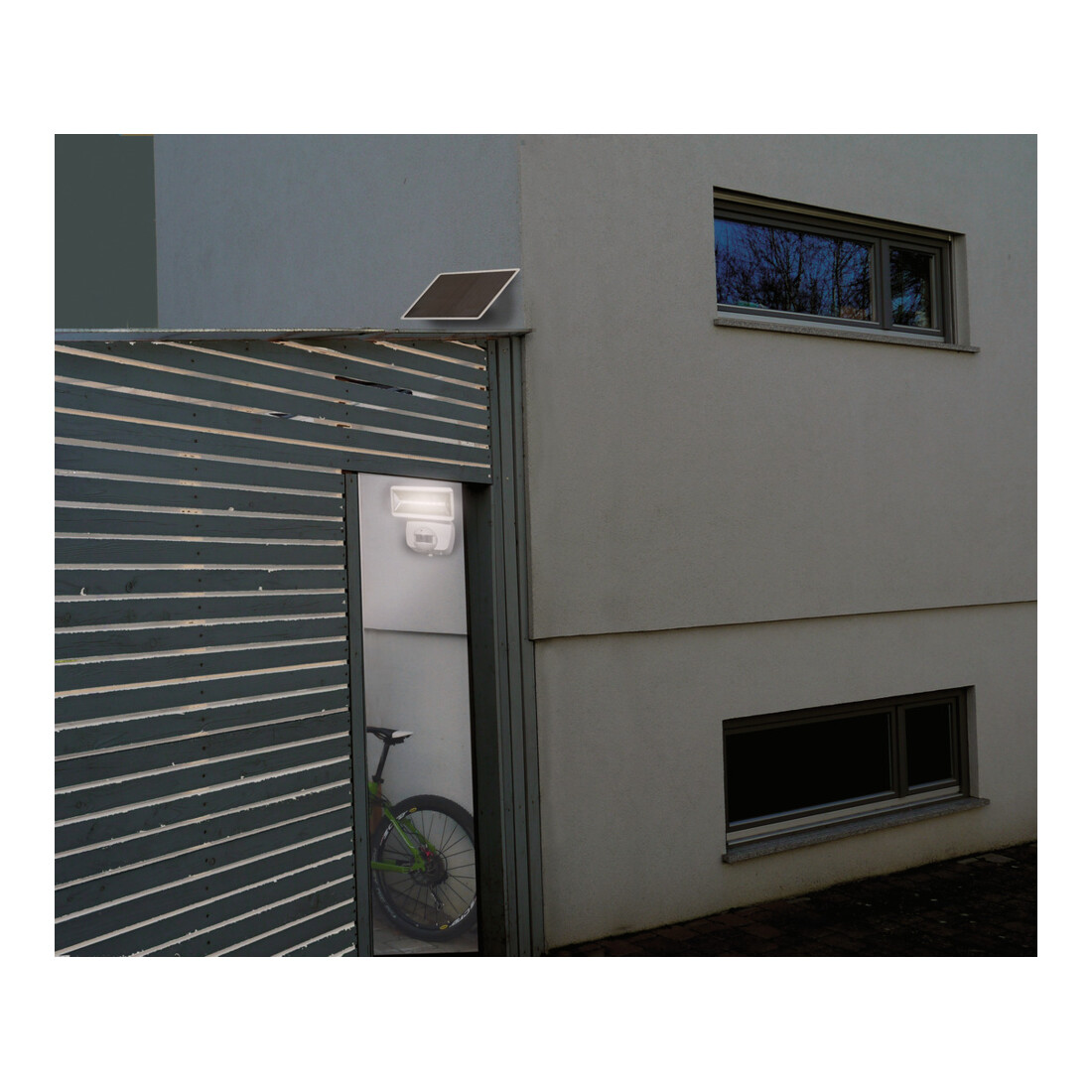 Solar LED-Strahler SOL 800 IP44 mit Infrarot-Bewegungsmelder anthrazit