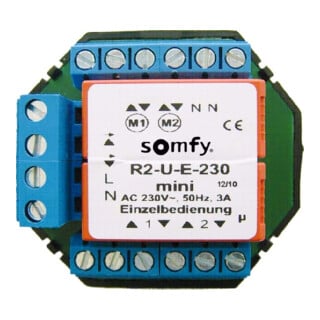 Somfy Relais de séparation encastrable pour deux moteurs TR2-U-E-230 mini