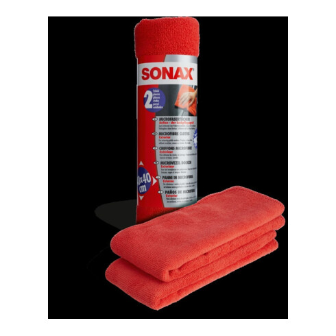 SONAX Chiffon microfibre extérieur 2 pièces