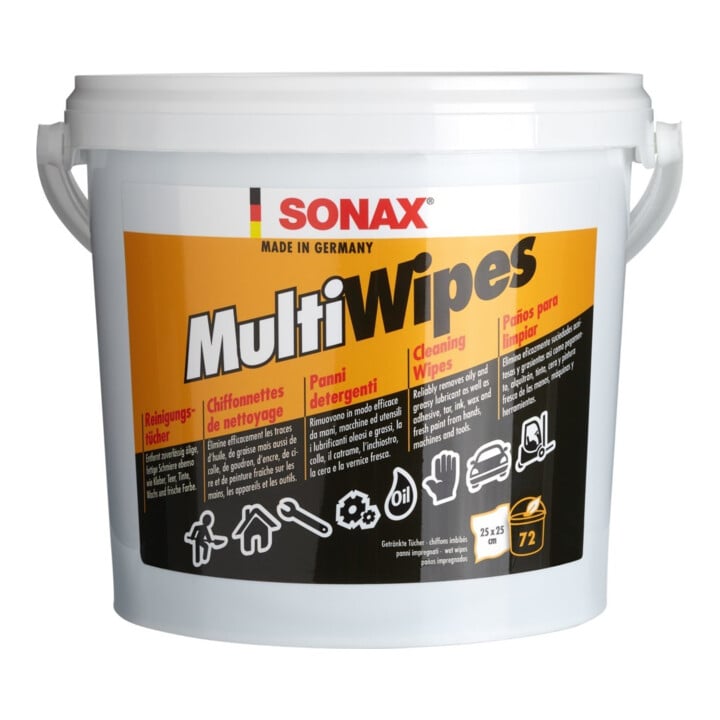 SONAX MultiWipes feuchtes Reinigungstuch 72St Eimer