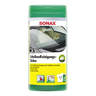SONAX ScheibenReinigungsTücher Box 25 Stück