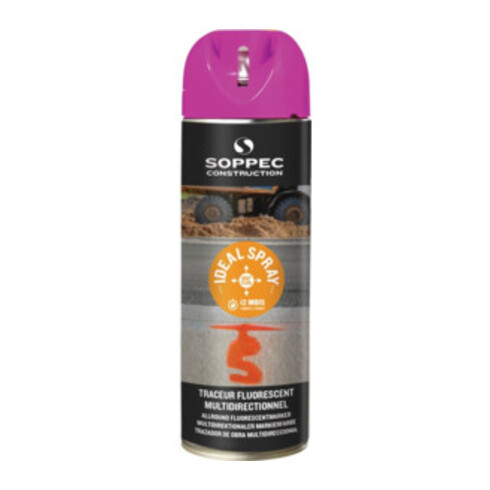 Soppec Markierungsspray Ideal 500 ml für alle Untergründe leuchtpink