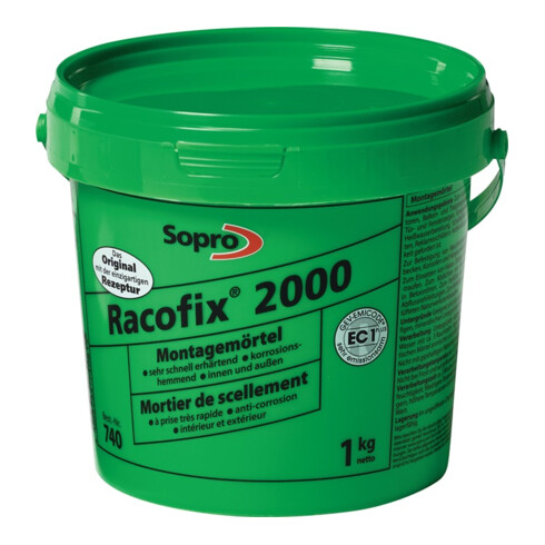 Sopro Montagemörtel Racofix® 2000 1:3 (Wasser/Mörtel) 1kg Eimer