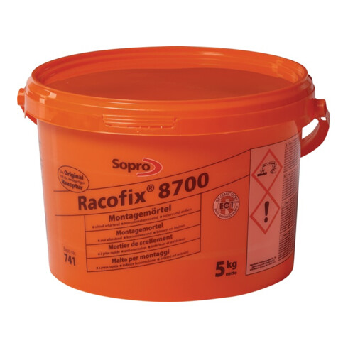 Sopro Montagemörtel Racofix® 8700 1:3 (Wasser/Mörtel) 5kg Eimer