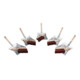 SOREX Set pelle à poussière avec manche en bois 5x Arenga/Elaston balai 5x pelle à poussière-1