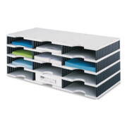 Sortierablage Trio 12 Fächer H293xB723xT331mm Polystyrol grau/schwarz STYRO-3