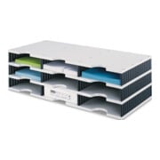 Sortierablage Trio 9 Fächer H223xB723xT331mm Polystyrol grau/schwarz STYRO-1