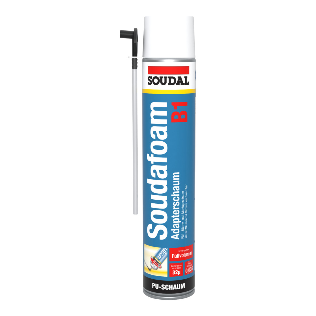Soudal 1K Montageschaum Soudafoam Gun B1 Adapterschaum blau 750 ml
