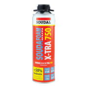 Soudal 1K Montageschaum Soudafoam Gun X-tra 750 B2 Pistolenschaum grau 500 ml