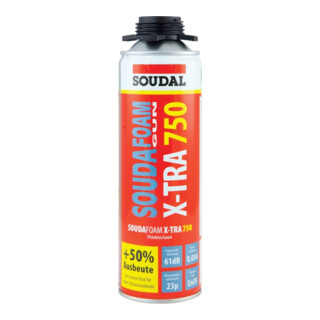 Soudal 1K mousse de montage Soudafoam Gun X-tra 750 B2 pistolet mousse gris 500 ml