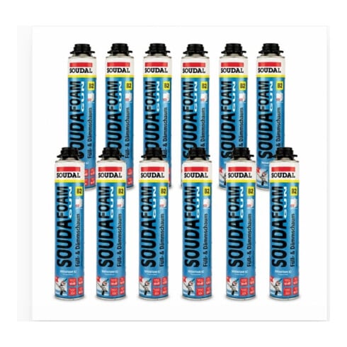 Soudal 1K pistolet professionnel en mousse Soudafoam Gun B2 champagne 750 ml