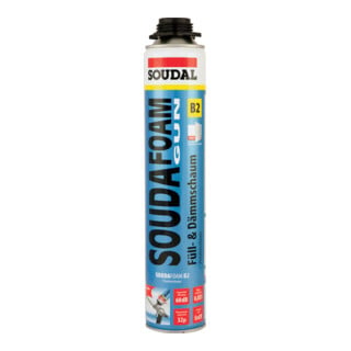 Soudal 1K pistolet professionnel en mousse Soudafoam Gun B2 champagne 750 ml