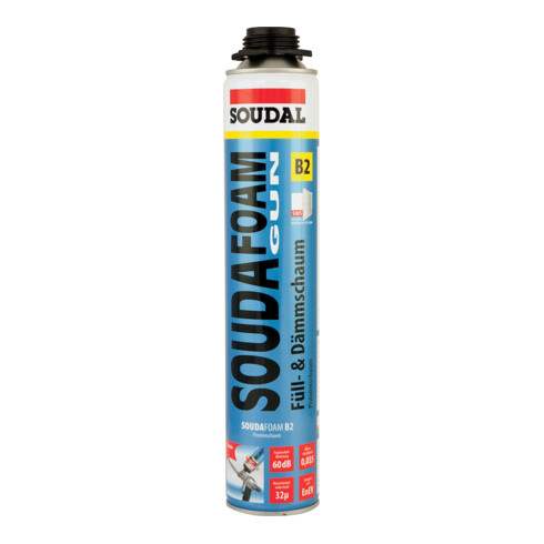 Soudal 1K Profi-Pistolenschaum Soudafoam Gun B2 champagner 750 ml