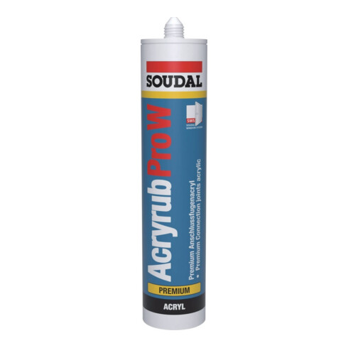 Soudal Acryrub Pro-W noir, mastic 310 ml