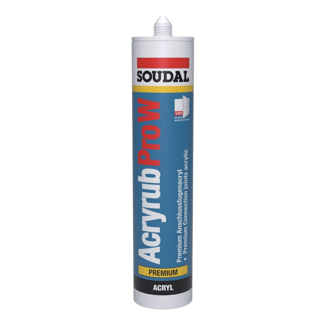 Soudal Acryrub Pro-W noir, mastic 310 ml