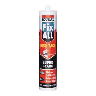 Soudal FIX ALL Fix ALL HIGH TACK 290ml haute adhérence initiale.