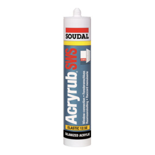Soudal peintre acrylique Acryrub SWS blanc intérieur 310 ml