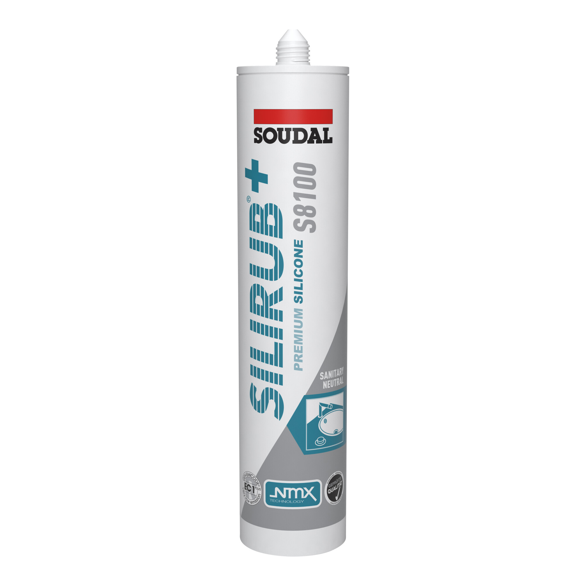 Soudal Silikon Silirub+ S8100 300ml Hellgrau