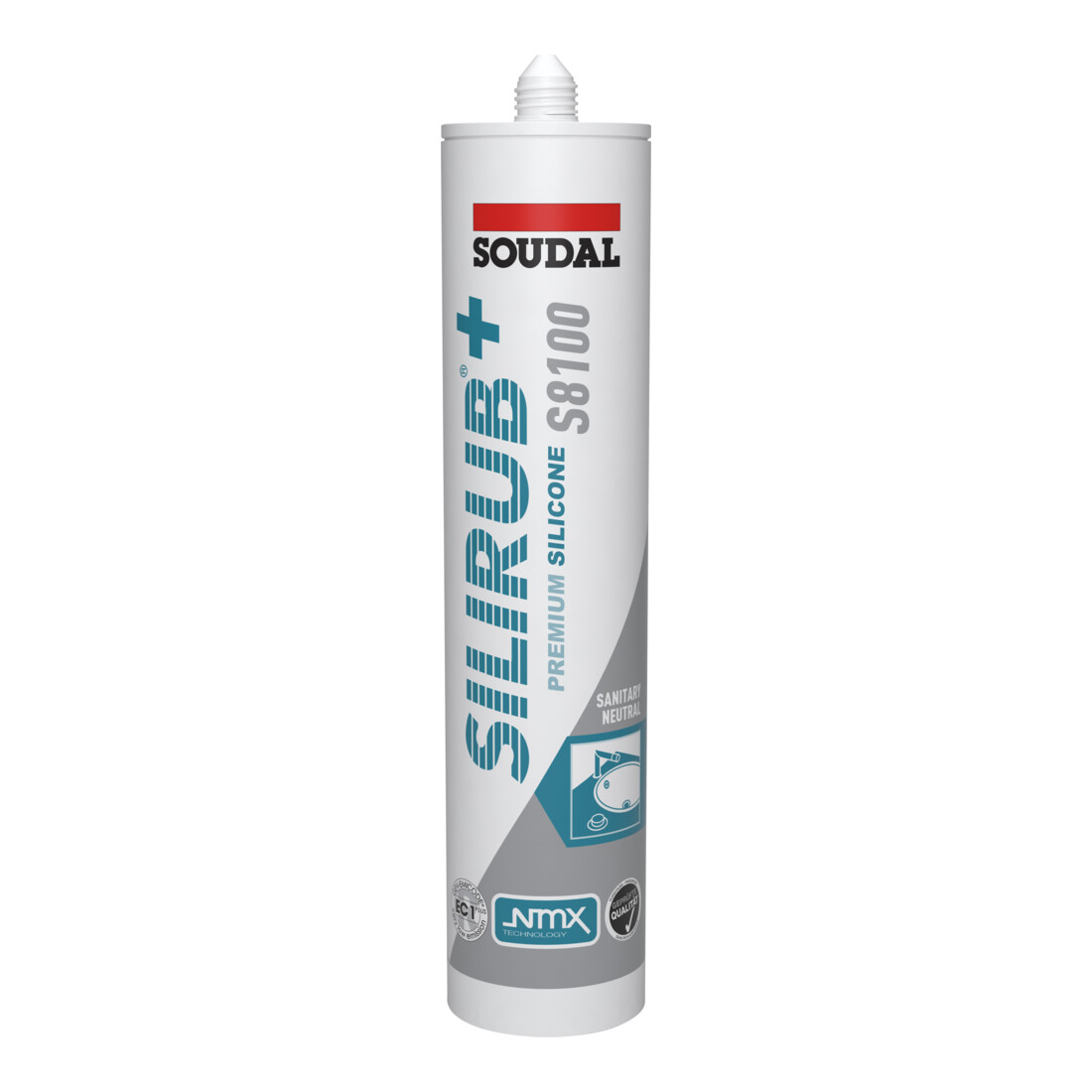 Soudal Silikon Silirub+ S8100 300ml Hellgrau