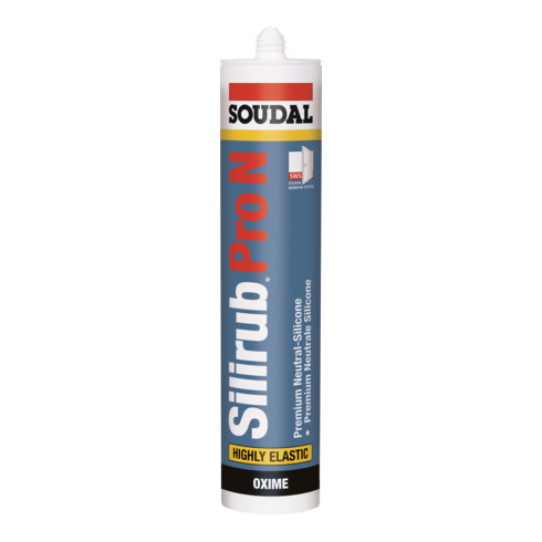 Silicone neutre Soudal Silirub Pro N (différentes couleurs)