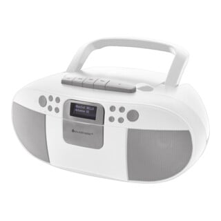 Soundmaster Boombox DAB+ SCD7800WE CD MP3 USB cassette blanc