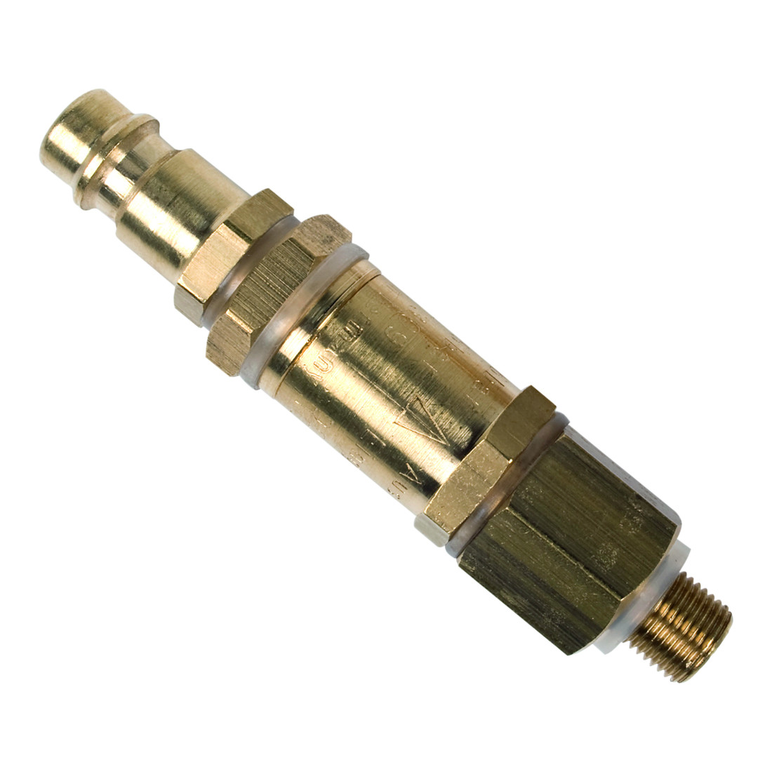 Soupape de remplissage d'air comprimé MESTO avec raccord à fiche NW 7,2, pour FERROX/INOX laiton