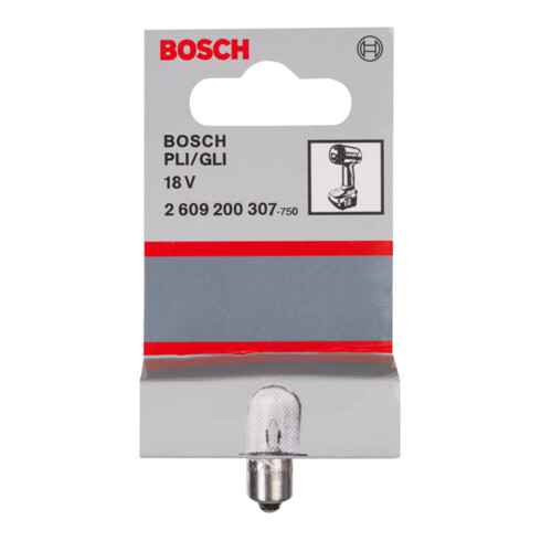 Spanning Bosch gloeilamp 18 V