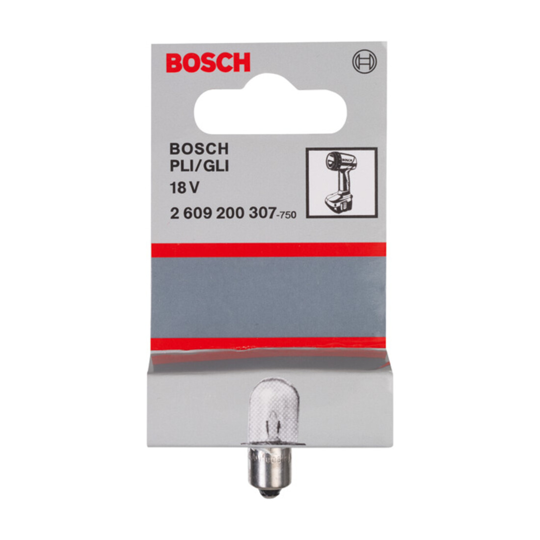 Spanning Bosch gloeilamp 18 V