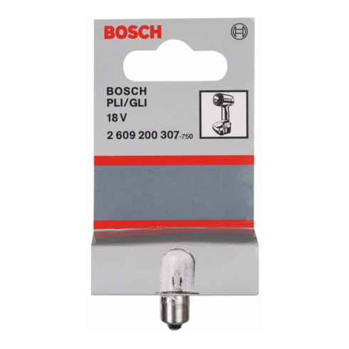 Spanning Bosch gloeilamp 18 V
