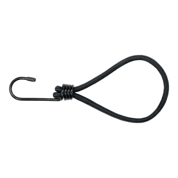 Spannschlaufe, Gesamtlänge 140 mm, Stärke 5 mm, aus Gummi mit Haken
