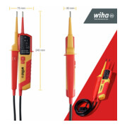 Spannungs-/Durchgangsprüfer 0,5-1000/0,5-1500 V AC/DC CAT III 1000V/CAT IV 600 V-5