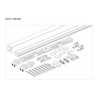 Spanplattenschraube D 1T 33mm Silb.2050mm SET