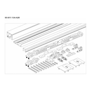 Spanplattenschraube W 1T 2050mm "47" 65mm SET