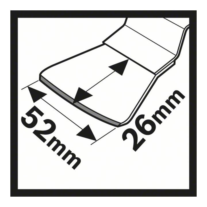 Spatule HCS Starlock ATZ 52 SC, rigide 26 x 52 mm