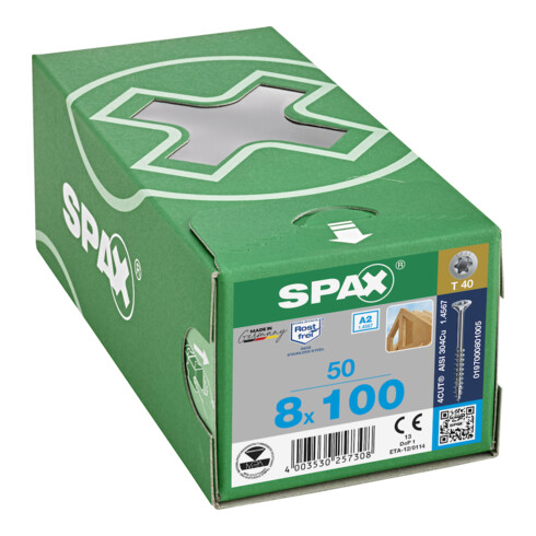SPAX A2 SEKO T-STAR+ T40 TG 4CUT 8 x 100