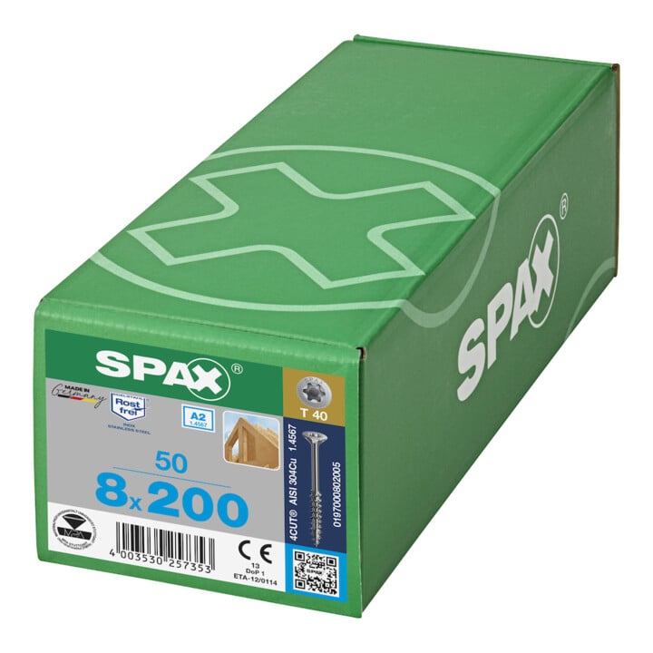 SPAX A2 SEKO T-STAR+ T40 TG 4CUT 8 x 200