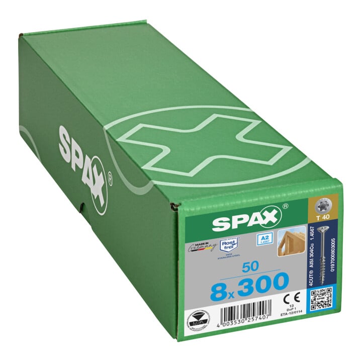 Spax A2 SEKO T-STAR+ T40 TG 4CUT 8 x 300